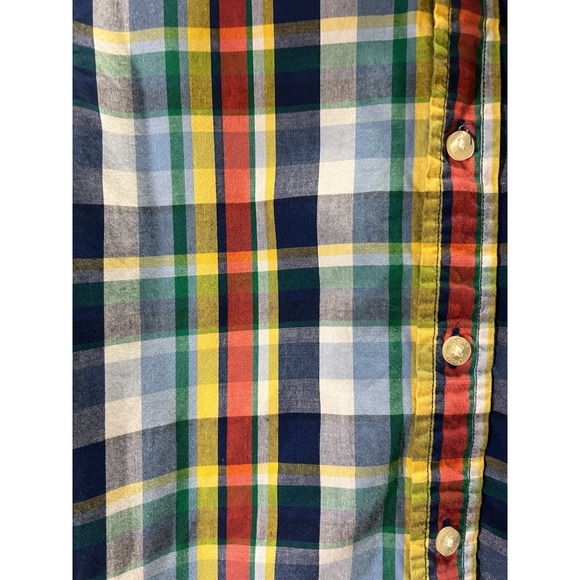 Vintage Tommy Hilfiger Kids Boys M (8-10) Button Up Colorful Plaid LS Shirt - Picture 3 of 8
